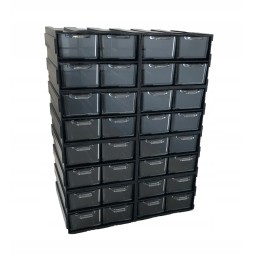 3L Black Block Organizer with Drawers