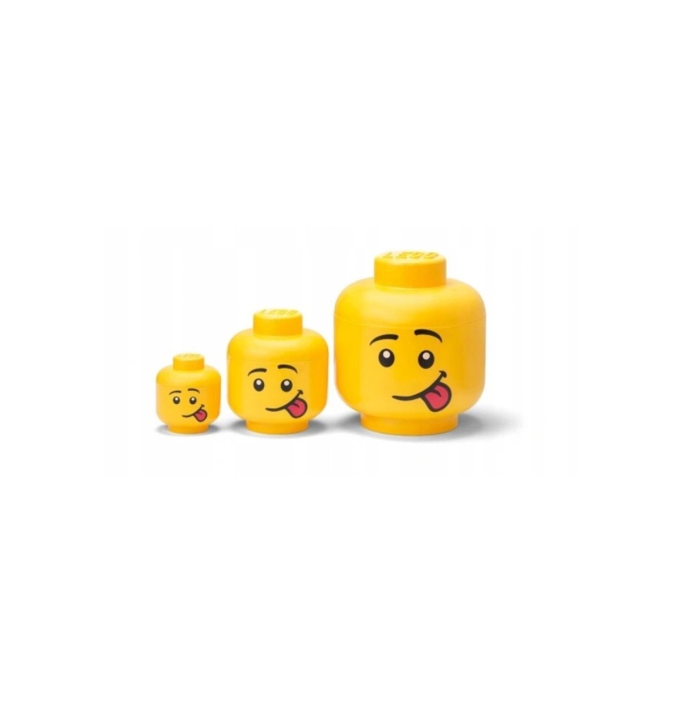 LEGO pojemnik głowa silly głuptasek 3x