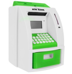 ATM Piggy Bank for Kids with Card in Green