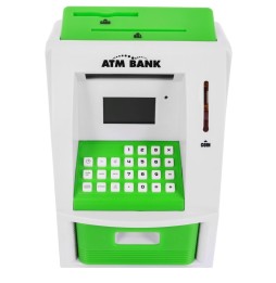 ATM Piggy Bank for Kids with Card in Green