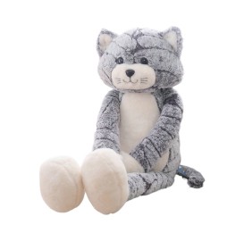 Plush Cat Black Gray 50 cm