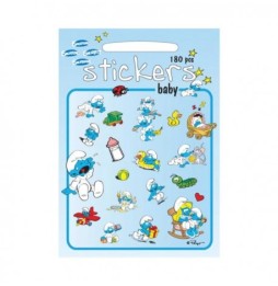 Zestaw naklejek 180 szt. baby - smerfy, Barbo Toys