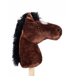 Hobby Horse, koń na patyku, ciemny brąz