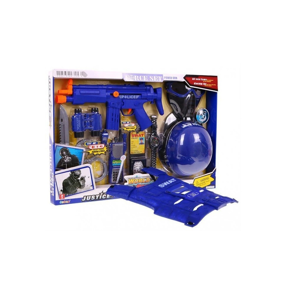 Kids Police Officer Set with Sound Effects and Accessories