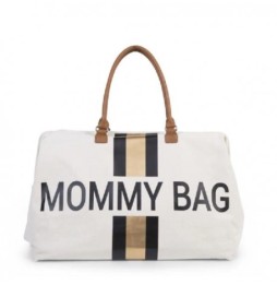 Childhome torba mommy bag paski czarno-złote