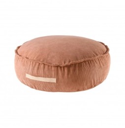 Meowbaby Kids Round Corduroy Pouf