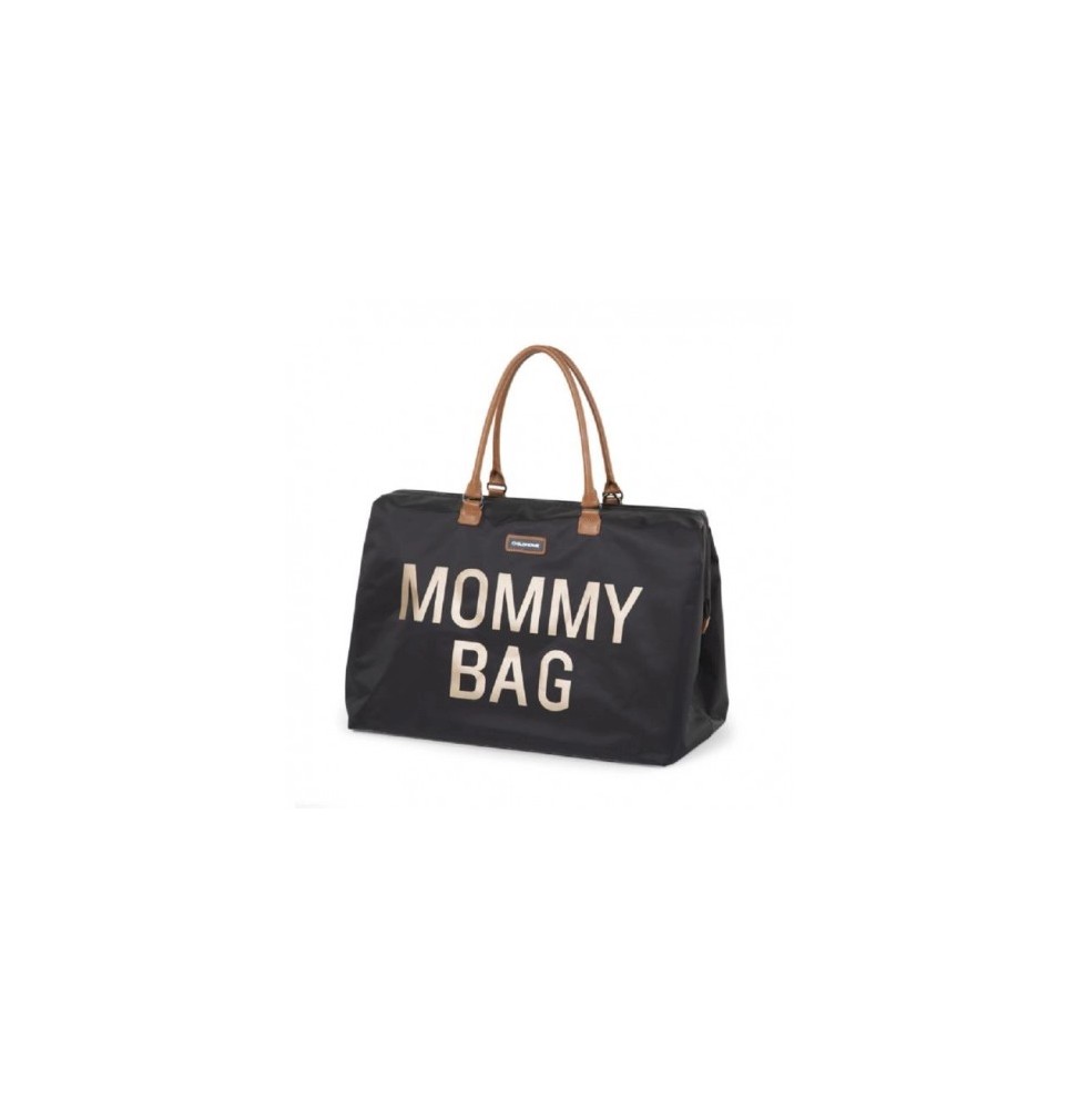 Childhome torba mommy bag czarno-złota dla mam