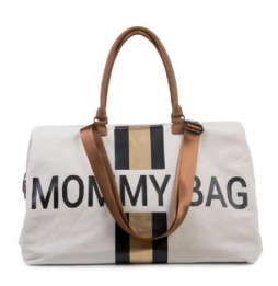 Childhome torba mommy bag paski czarno-złote