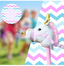 Plush Unicorn Horse Head on Stick