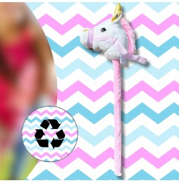 Plush Unicorn Horse Head on Stick