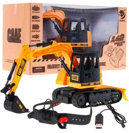 Remote-Controlled Excavator for Kids with Moving Parts