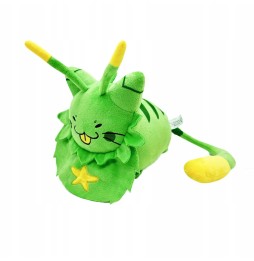 Zielony kot pluszowy gong 31cm