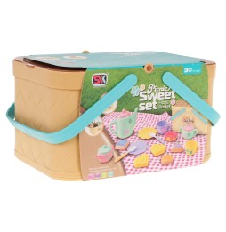 Set picnic cu cos și accesorii pentru copii