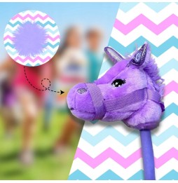 Purple Plush Unicorn Horse Head