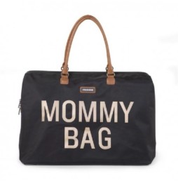 Childhome geanta mommy bag negru-aurie pentru mame