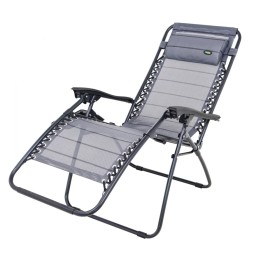 Garden-Beach Lounger with Drink Holder