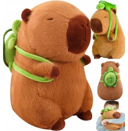 Plush Capybara with Turtle Backpack