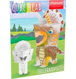 Triceratops 3D Coloring Book and Puzzle