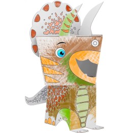 Triceratops 3D Coloring Book and Puzzle