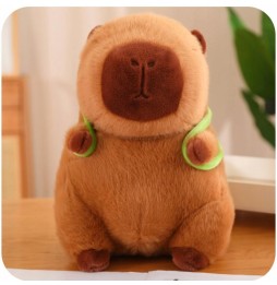 Plush Capybara with Turtle Backpack