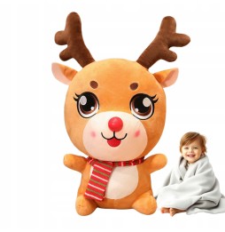 Reindeer Plush Toy with Blanket 3in1